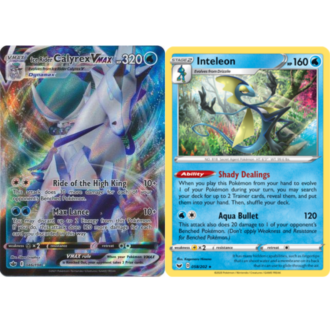 ice pokemon cards Amazon.com: Pokemon Cards: Ice Rider Calyrex VMAX League Battle Deck : Toys  & Games main image 1