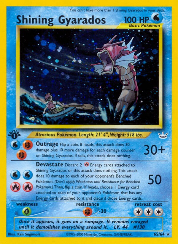 1995 gyarados pokemon card value Amazon.com: Pokemon - Gyarados - 6/102 - Holo Rare main image 1